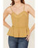 Image #3 - Cleo + Wolf Women's Drop Needle Rib Strappy Tank Top, Bronze, hi-res