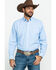 Image #1 - Ariat Men's Wrinkle Free Solid Long Sleeve Button Down Western Shirt , Light Blue, hi-res