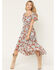 Image #1 - Wild Moss Women's Floral Print Ruffle Midi Dress, Blue, hi-res