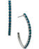 Image #1 - Lainey Wilson Women's Stone Pav&eacute; C Hoop Earrings, Silver, hi-res