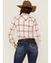 RANK 45 Women's Yarn Died Plaid Print Shirt, White, hi-res
