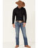Image #2 - Rock & Roll Denim Men's Medallion Geo Print Long Sleeve Pearl Snap Western Shirt, Grey, hi-res