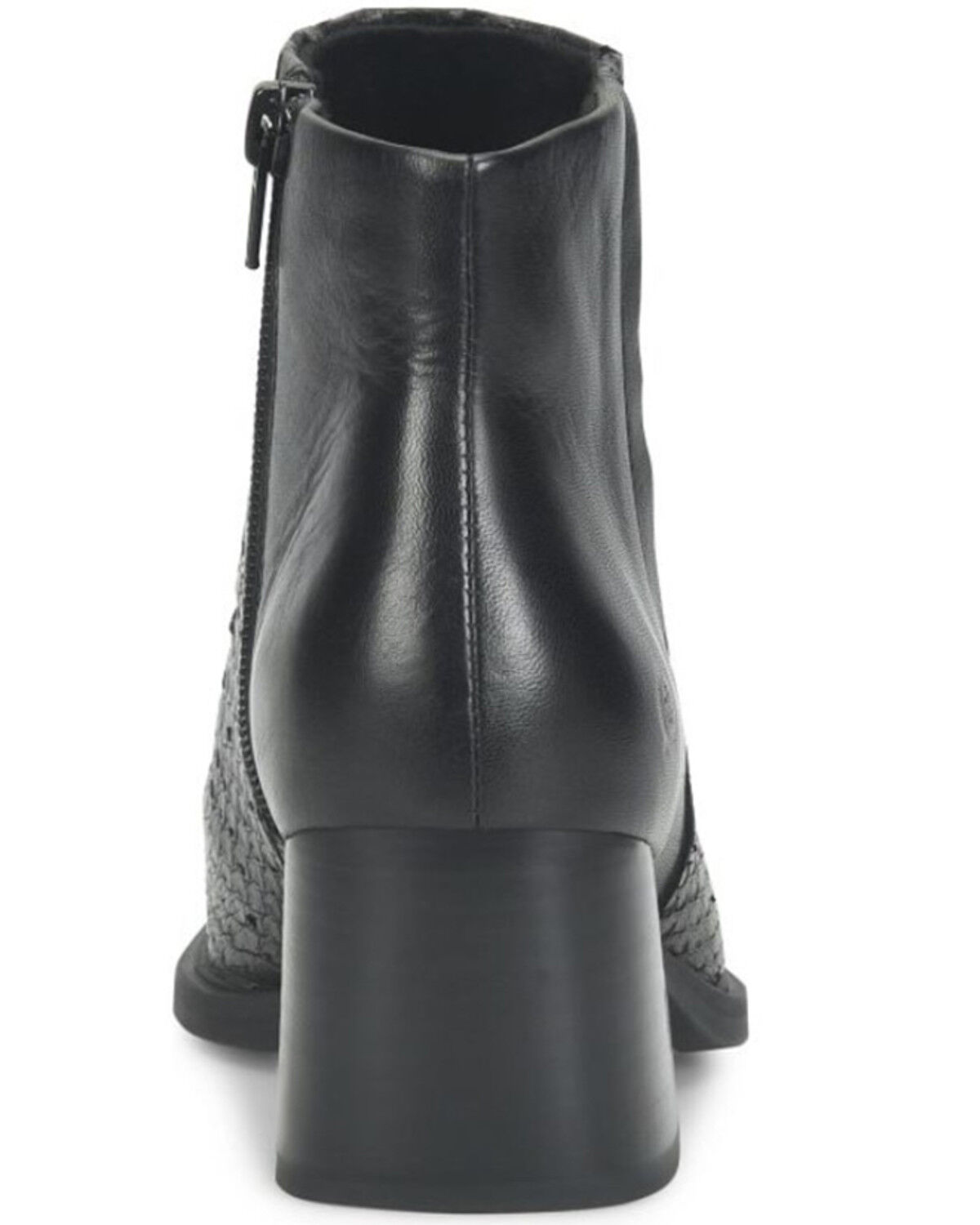 Image #6 - Born Women's Aiken Snakeskin Print Booties - Snip Toe, Black, hi-res
