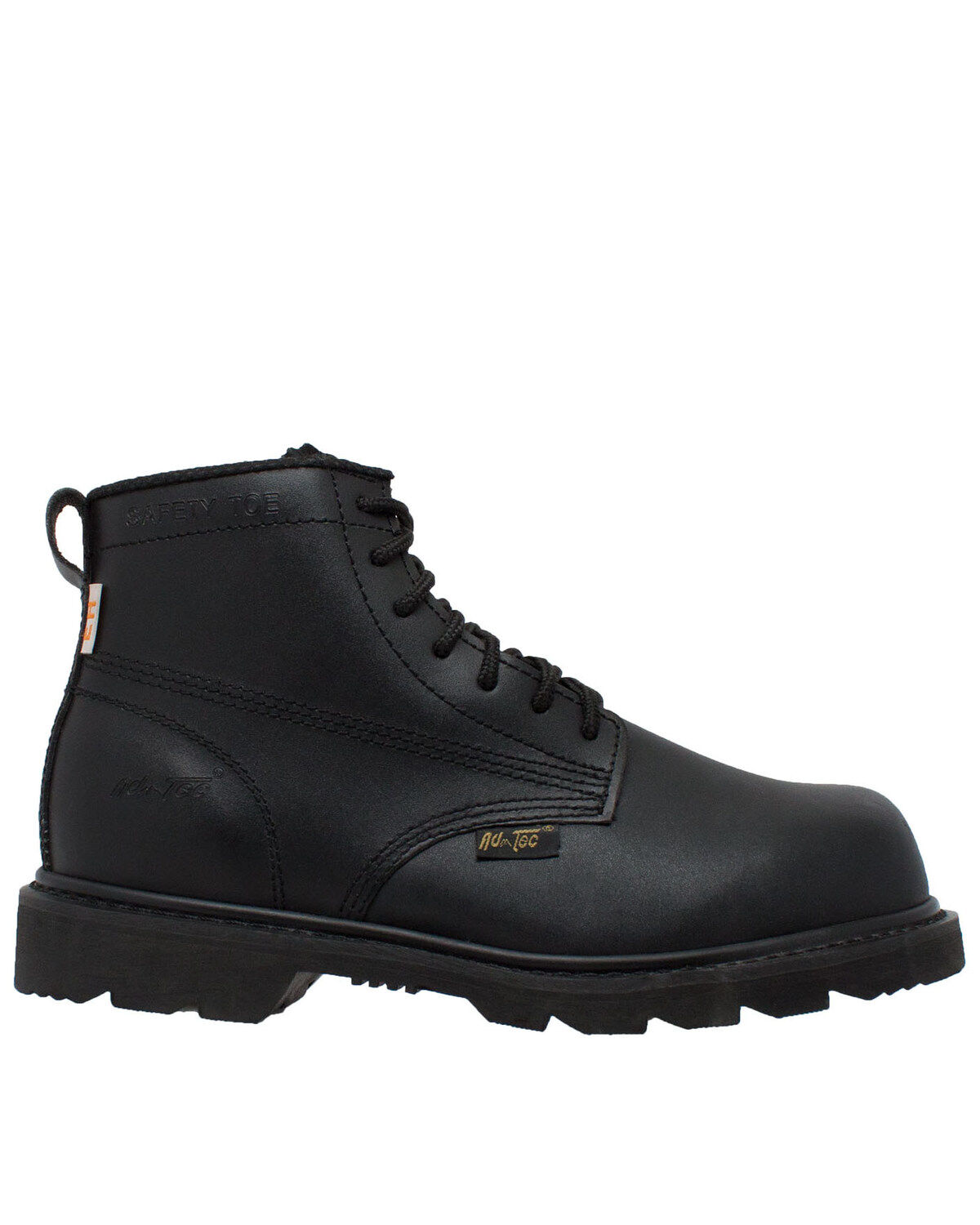 Image #1 - Ad Tec Men's 6" Lace-Up Work Boots - Composite Toe, Black, hi-res