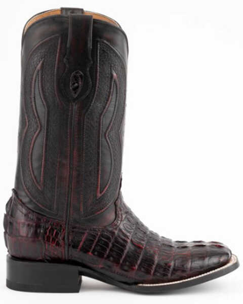 Image #2 - Ferrini Men's Dakota Exotic Crocodile Western Boots - Broad Square Toe, Black, hi-res