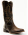 Image #1 - Myra Bag Women's Poppin Western Boots - Square Toe , Dark Brown, hi-res