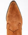 Image #6 - Dan Post Women's Embroidered Inlay Suede Fashion Booties - Pointed Toe, Tan, hi-res