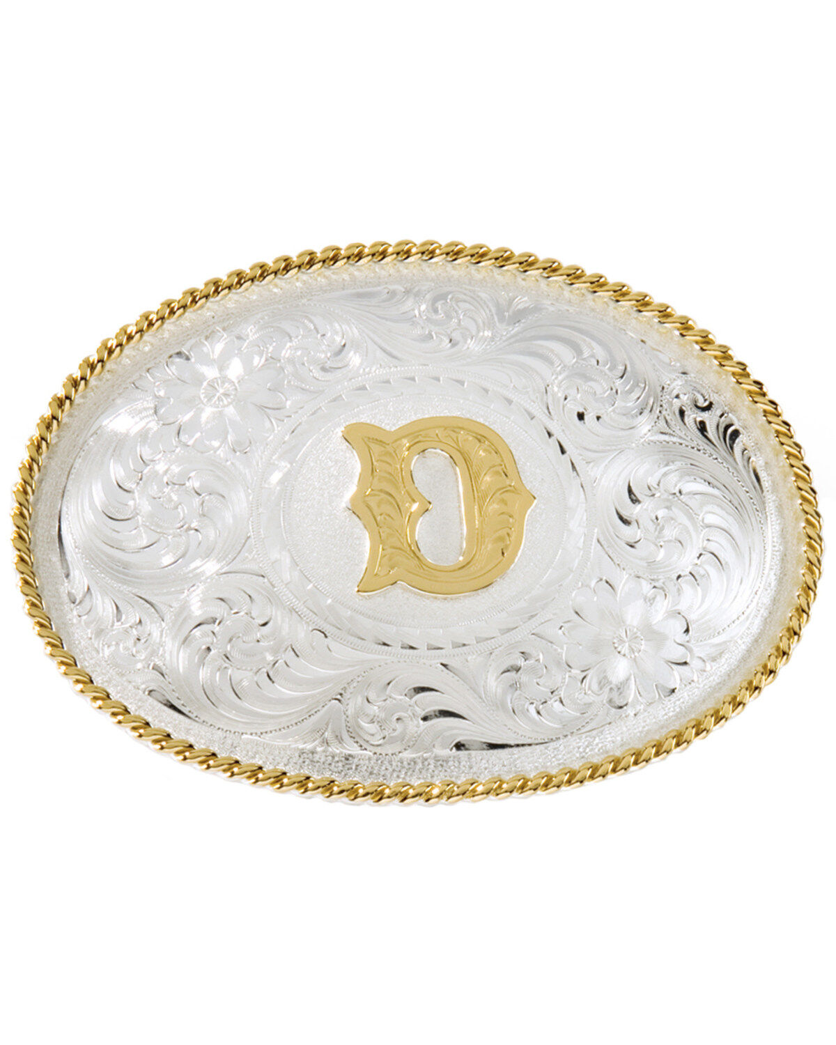Image #1 - Montana Silversmiths Initial D Western Buckle, Silver, hi-res