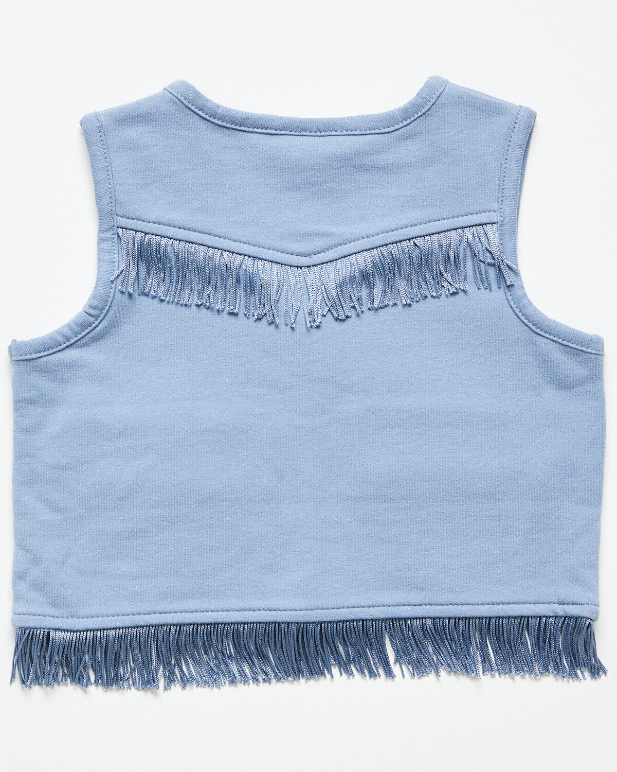 Image #3 - Angel Dear Infant Boys' French Terry Fringe Button Vest, Blue, hi-res