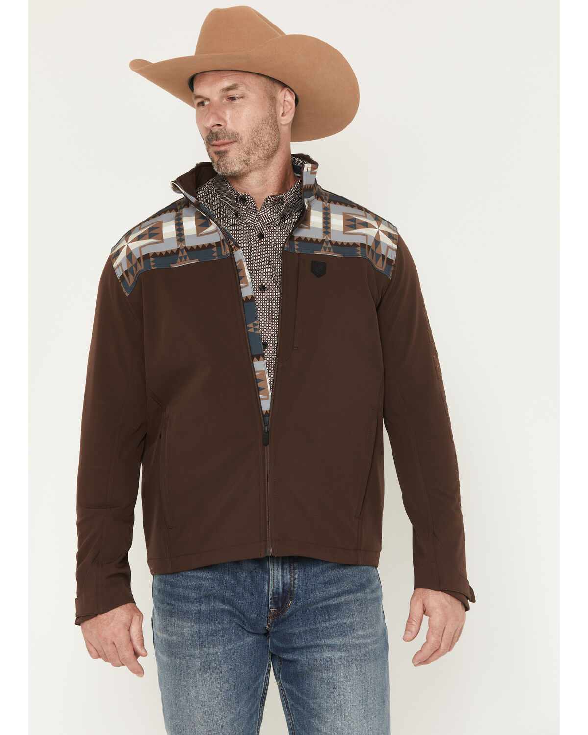 RANK 45® Men's Mexico Embroidered Seal Softshell Jacket