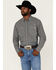 Image #2 - Blue Ranchwear Men's Small Plaid Long Sleeve Snap Western Shirt, Navy, hi-res