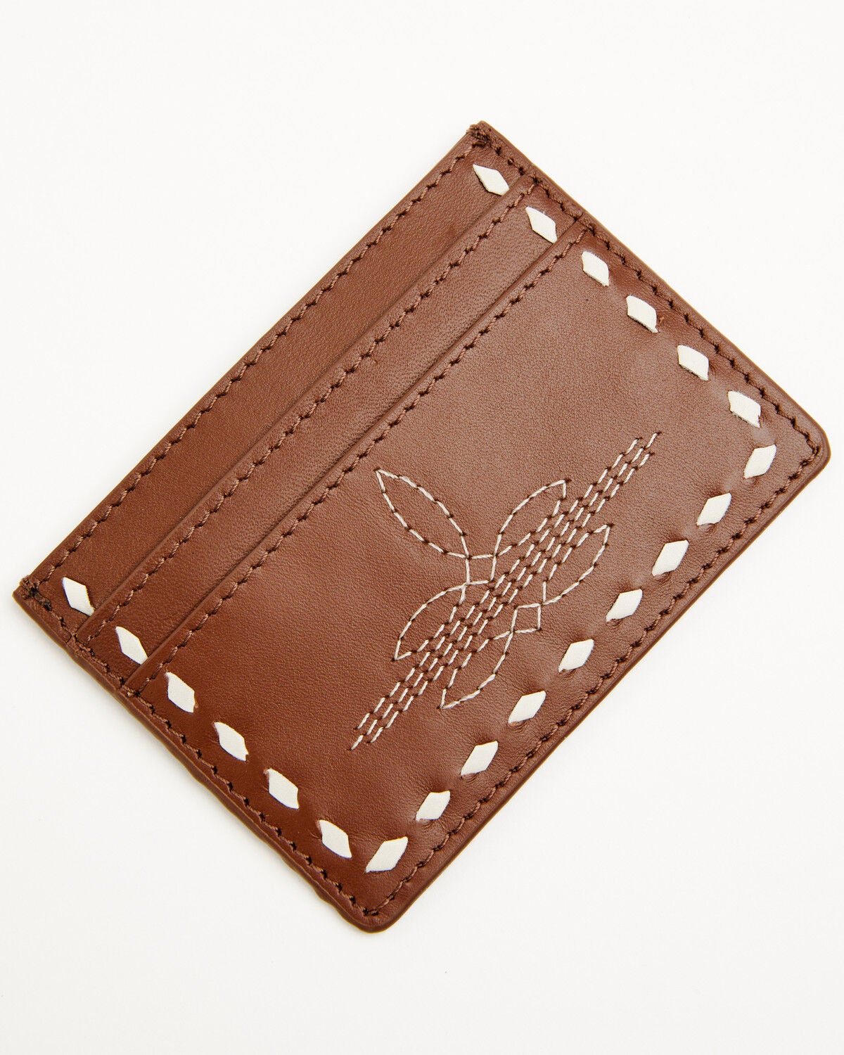 Image #1 - Shyanne Women's Lacie Boot Stitch Credit Card Wallet, Brown, hi-res