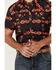 Image #3 - Rock & Roll Denim Men's Tek Southwestern Print Short Sleeve Snap Western Shirt, Orange, hi-res