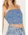 Wrangler Women's Denim Bustier , Blue, hi-res