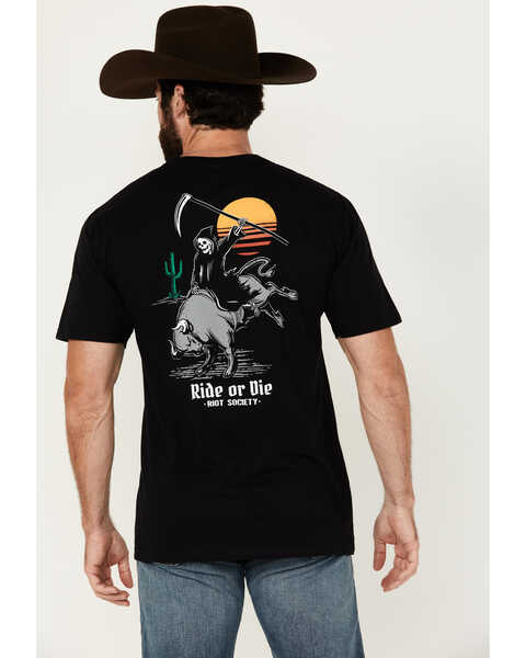 Riot Society Men's Ride And Reap Short Sleeve Graphic T-Shirt, Black, hi-res