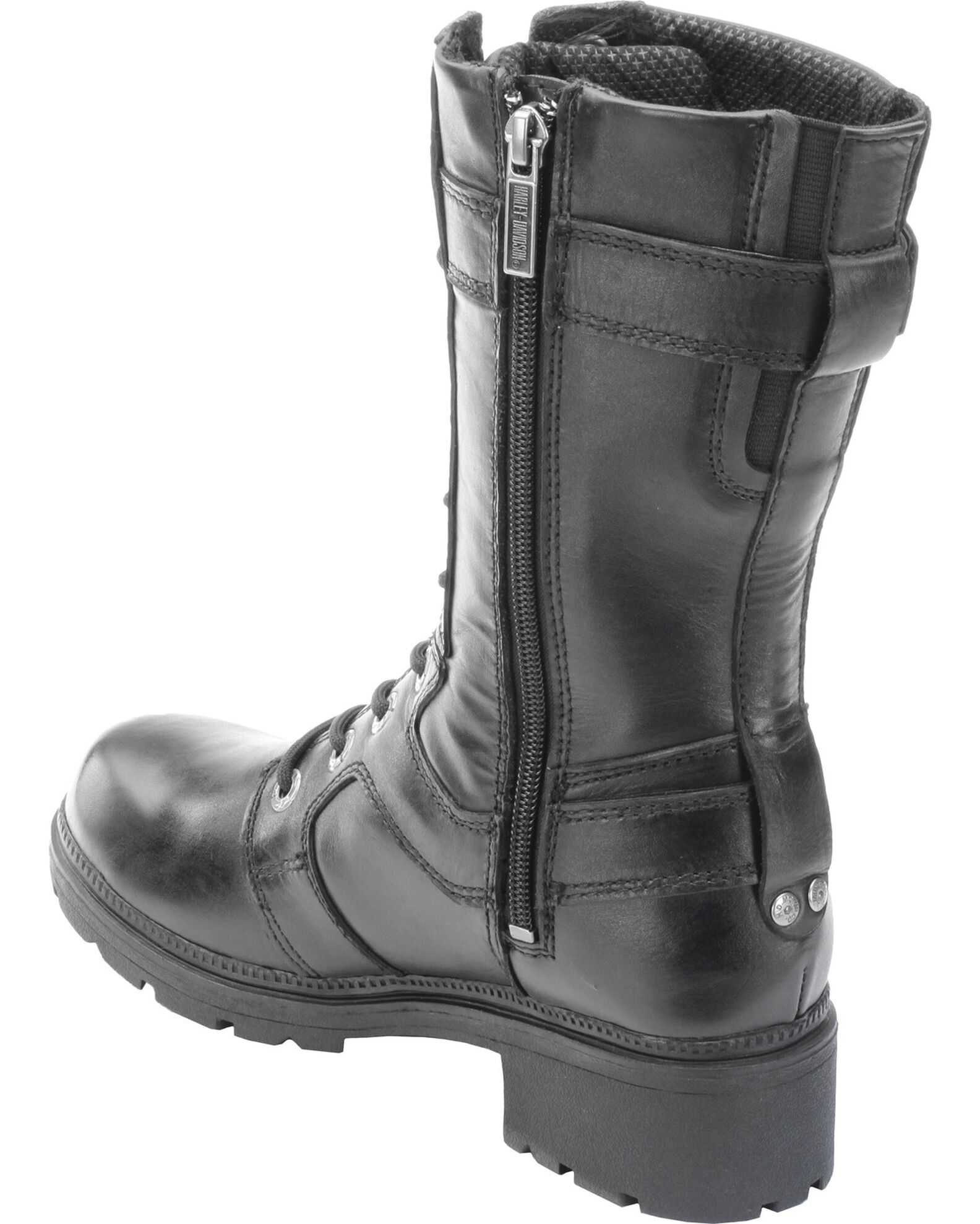 Image #9 - Harley Davidson Women's Eda Lace-Up Harness Boots, Black, hi-res