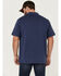 Image #4 - Brothers and Sons Men's Solid Slub Short Sleeve Polo Shirt, Navy, hi-res