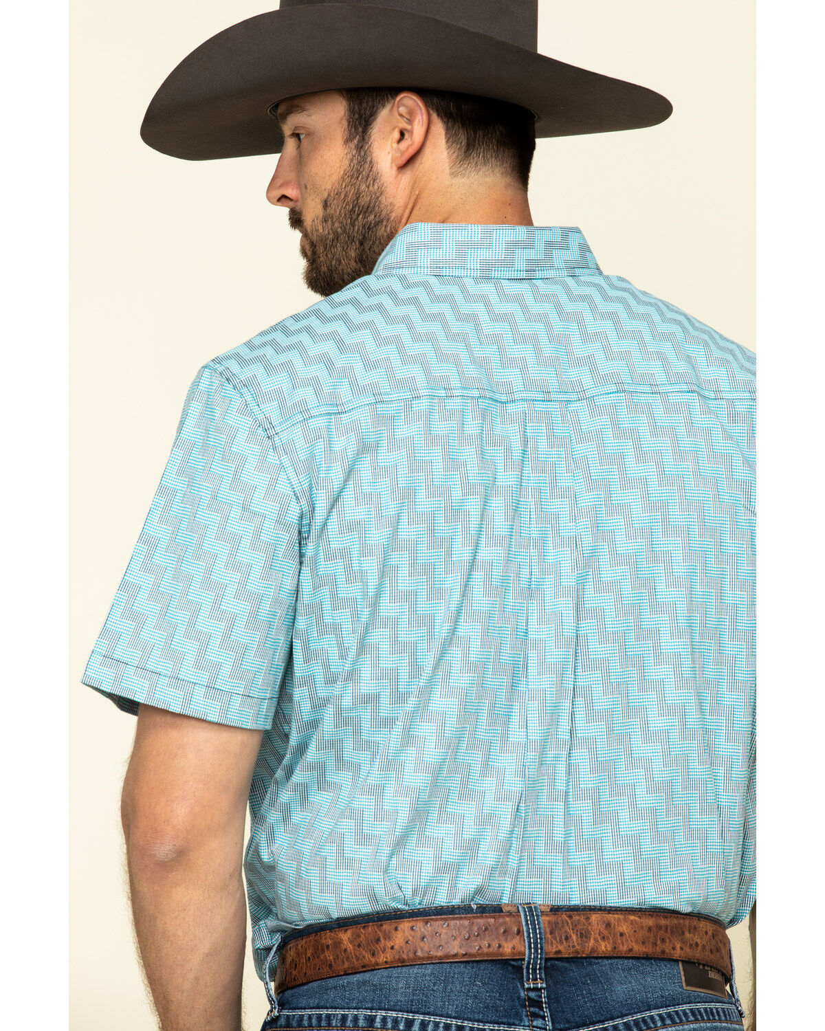 Image #5 - Cody James Core Men's Rodeo Clown Geo Print Short Sleeve Western Shirt, , hi-res