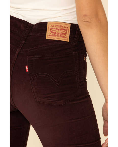Levi's Women's Dark Burgundy Moleskin High Rise Wedgie Skinny Jeans | Boot  Barn