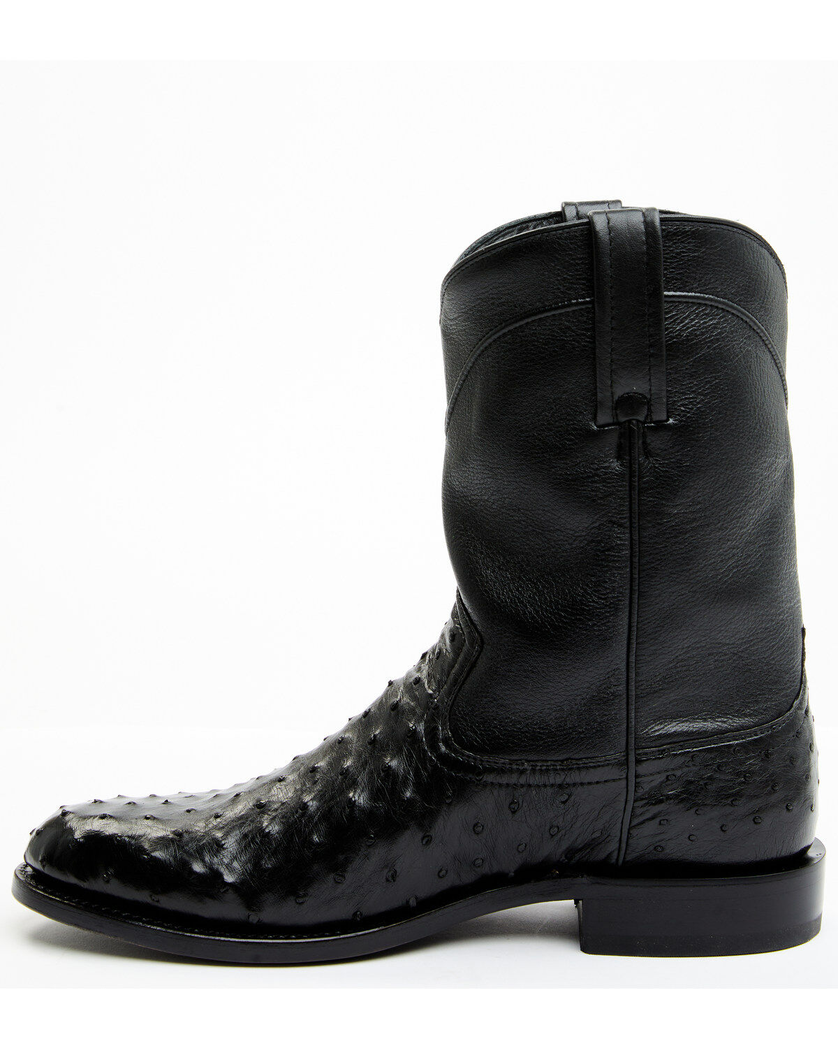 Image #3 - Cody James Black 1978® Men's Carmen Exotic Full-Quill Ostrich Roper Boots - Round Toe, Black, hi-res
