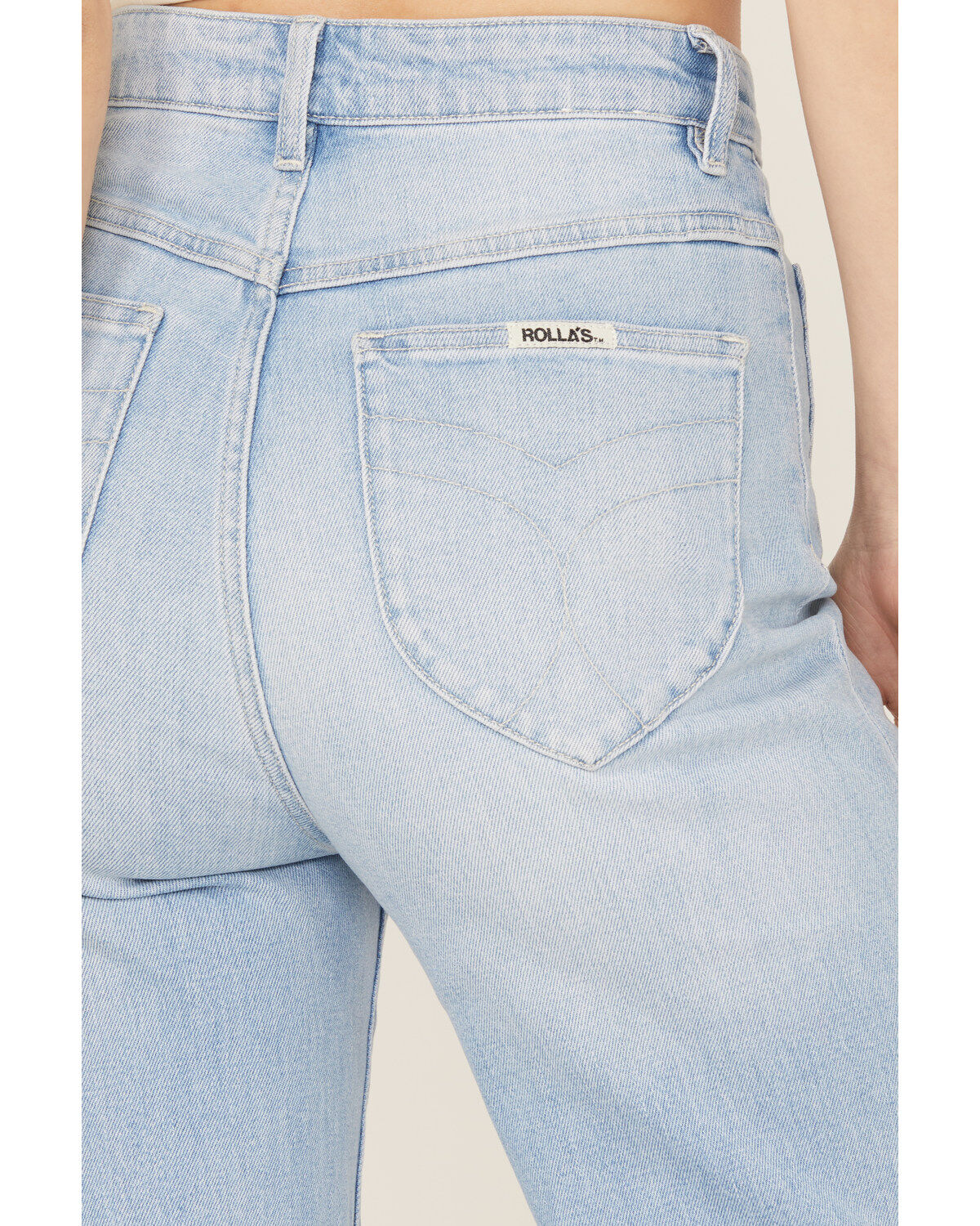 Image #4 - Rolla's Women's Light Wash High Rise Sailor Jeans, Light Blue, hi-res