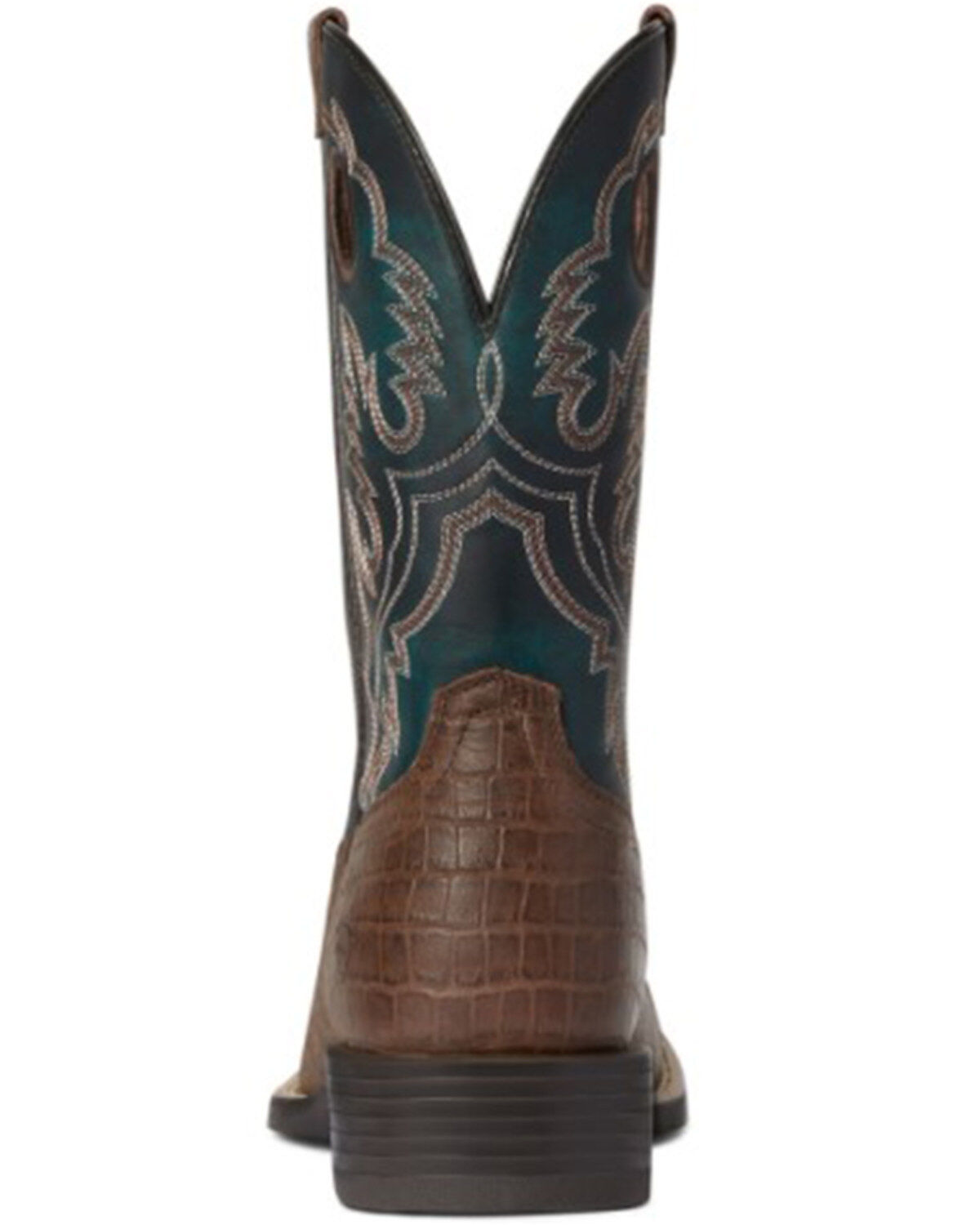 Image #3 - Ariat Men's Crocodile Print Sport Buckout Western Performance Boots - Broad Square Toe, Brown, hi-res