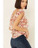 Image #4 - Shyanne Women's Tile Print Ruffle Sleeve Short Sleeve Top, , hi-res