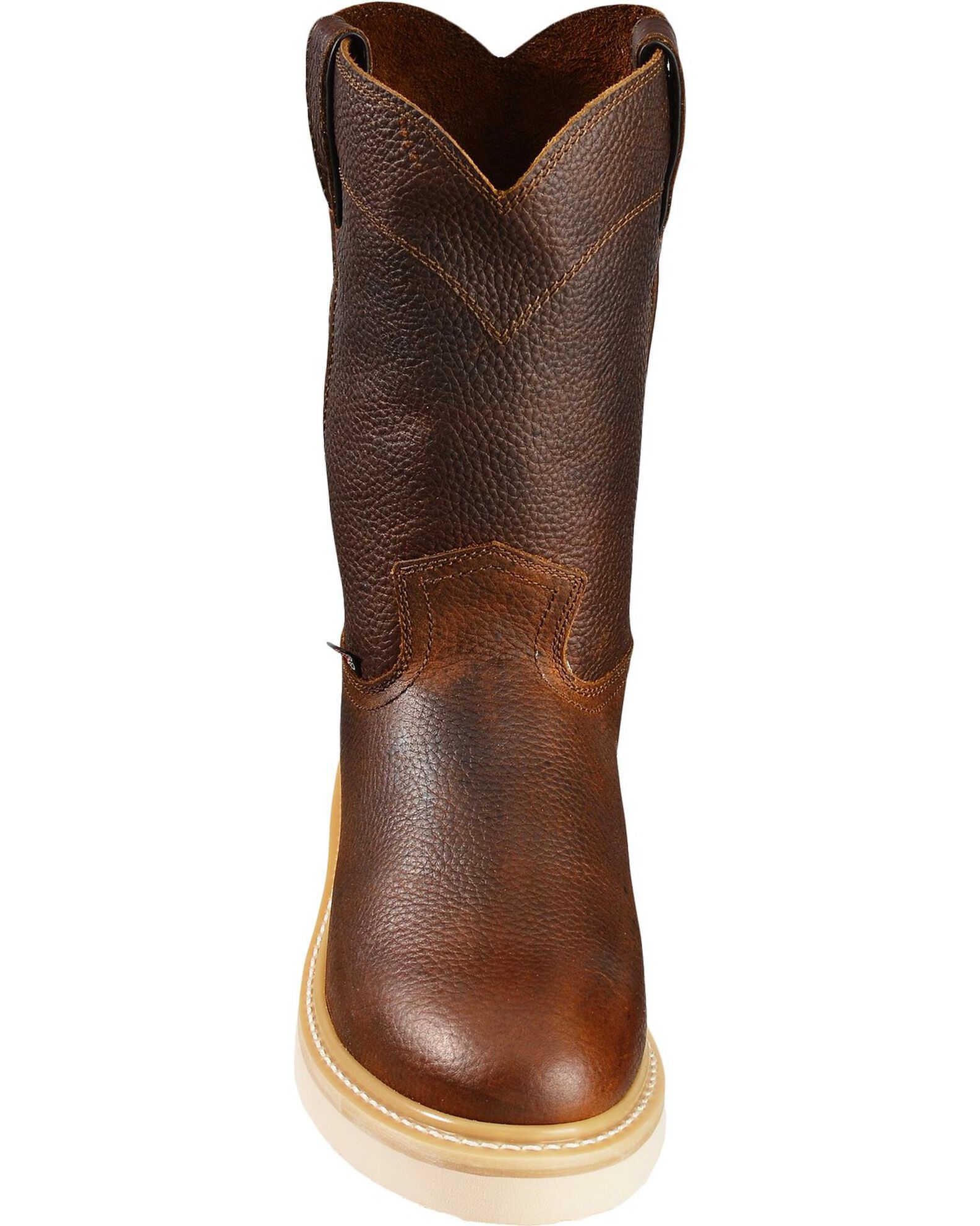 Image #4 - Justin Men's Axe Electrical Hazard Light Duty Pull On Work Boots - Soft Toe, Tan, hi-res