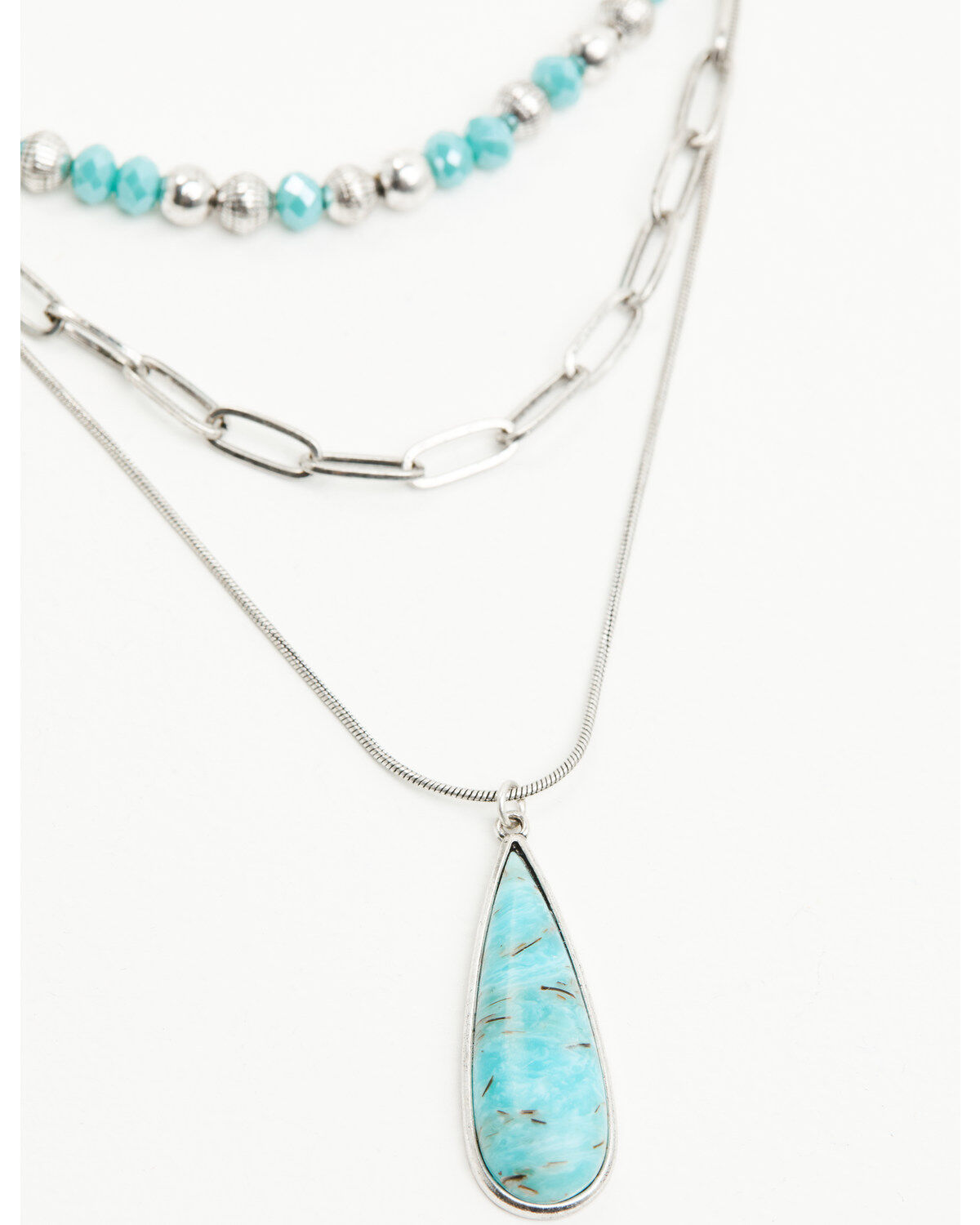 Image #2 - Shyanne Women's Ridge Canyon Turquoise Layered Necklace, Silver, hi-res