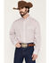 Image #1 - Wrangler Men's Classics Micro Paisley Print Long Sleeve Button-Down Western Shirt, Red, hi-res