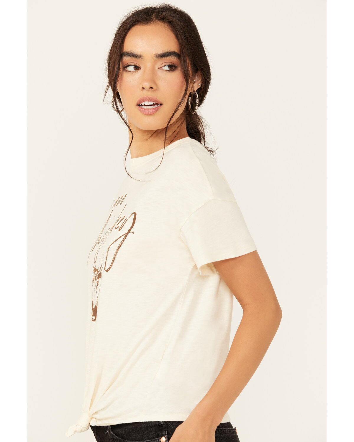 Image #2 - Shyanne Women's Just Add Whiskey Graphic Short Sleeve Tee, Cream, hi-res