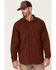 Image #1 - Hawx Men's Solid Mahogany Twill Snap Long Sleeve Work Shirt - Big , Mahogany, hi-res