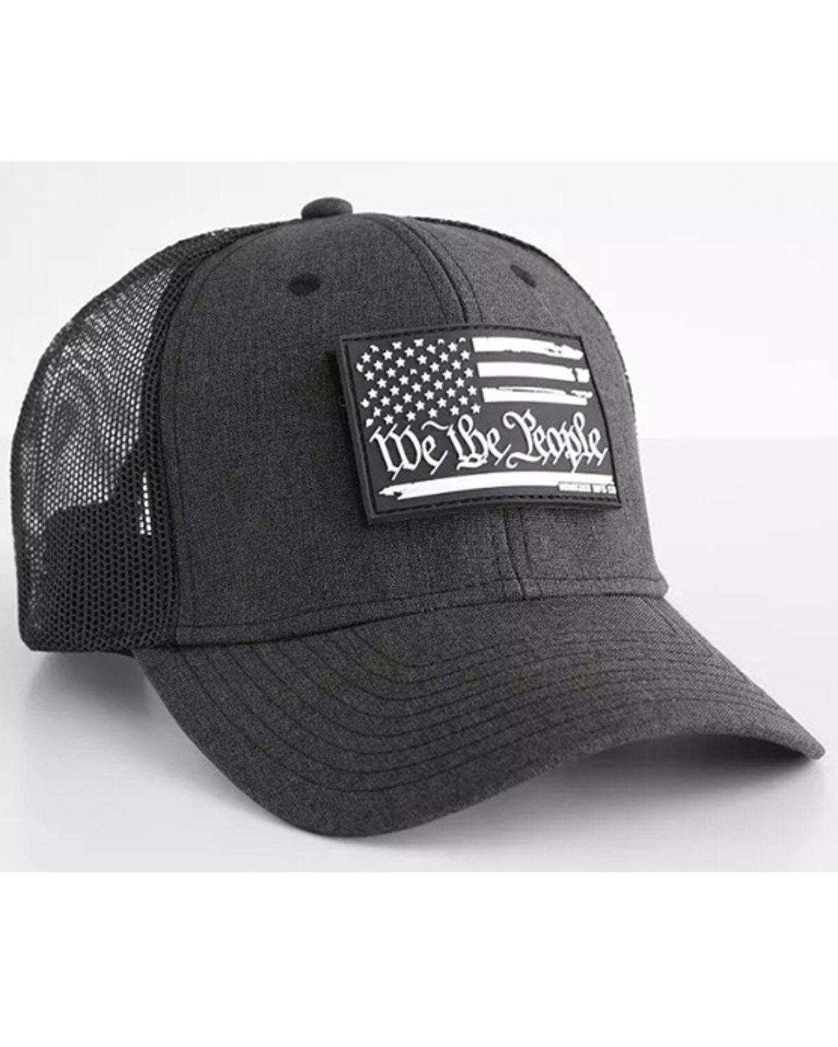 Image #1 - Howitzer Men's We The People Flag Patch Ball Cap, Charcoal, hi-res
