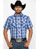 Image #1 - Wrangler Men's Black Small Plaid Fashion Snap Short Sleeve Western Shirt , , hi-res