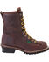 Georgia Men's Waterproof Logger Boots, Chocolate, hi-res