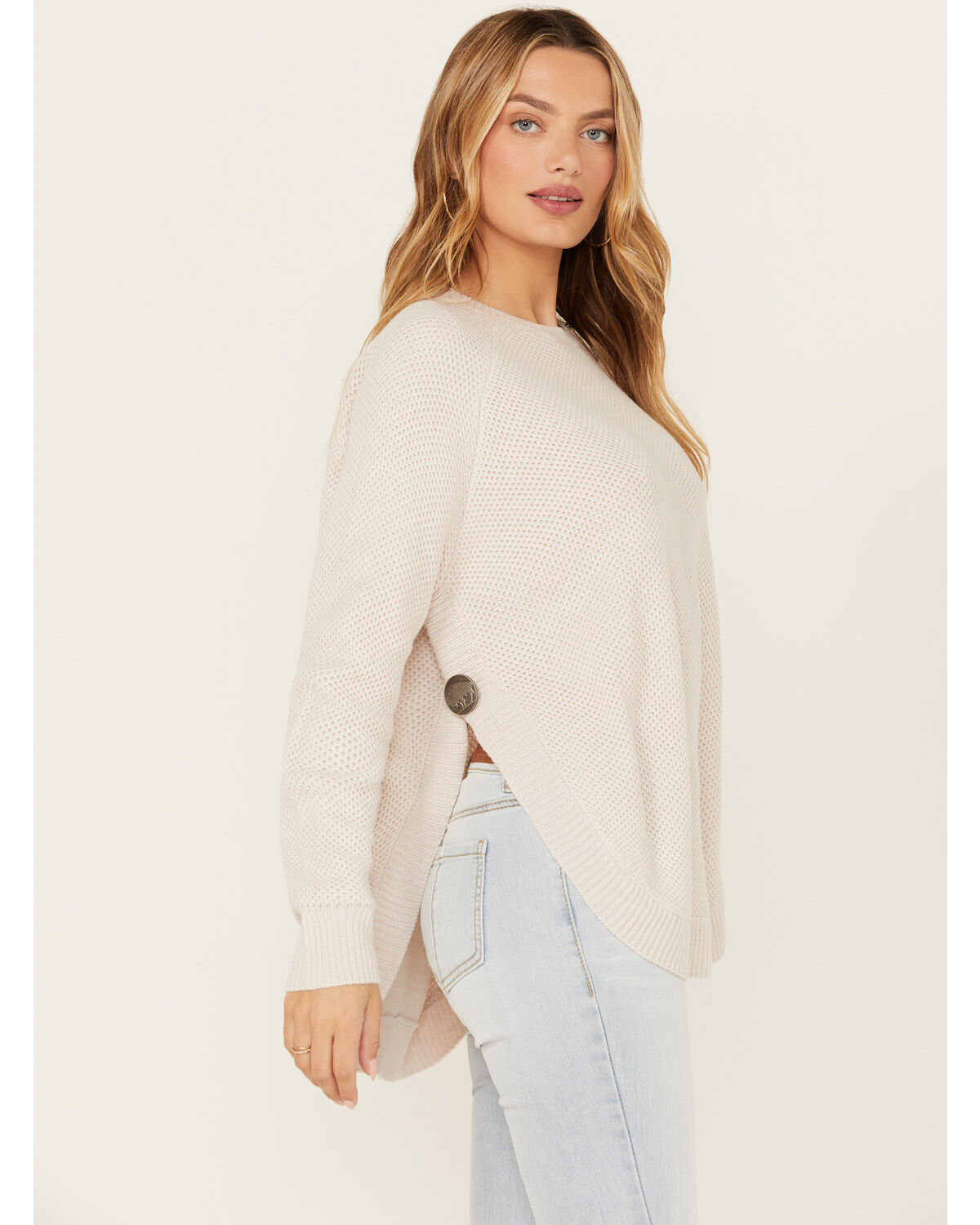 Image #2 - Cotton & Rye Women's Round Bottom Sweater, Natural, hi-res