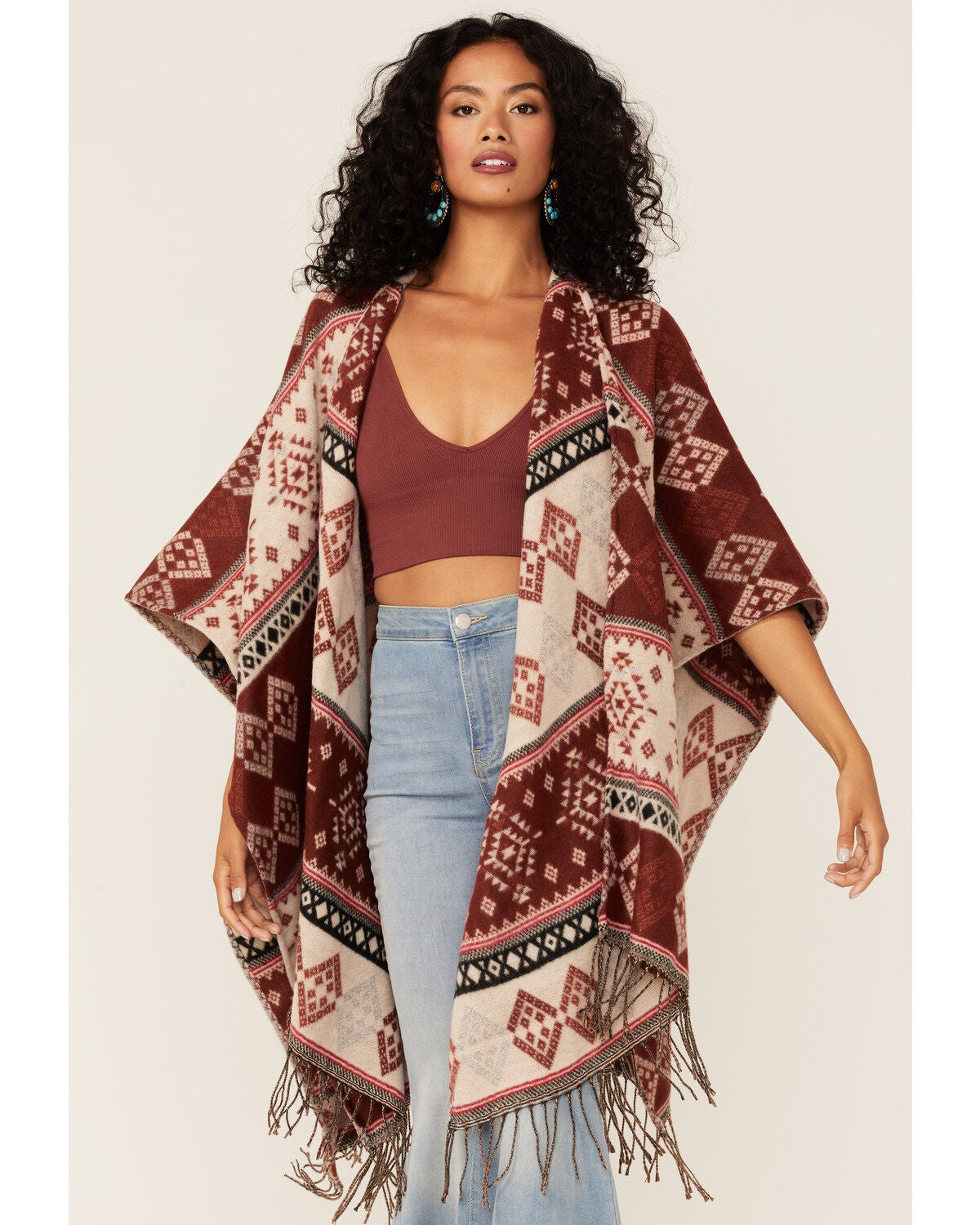 Image #1 - Shyanne Women's Fired Brick Shawl, , hi-res