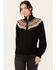 Image #1 - Shyanne Women's Extra Zip Front Mock Neck Sweater, Black, hi-res