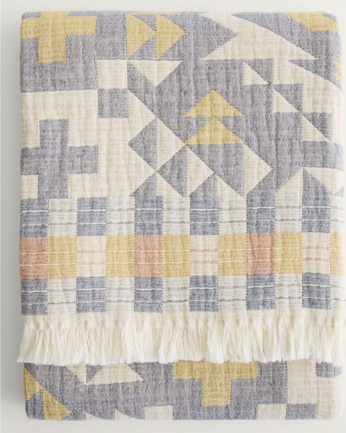 Image #3 - Pendleton Blue Ridge Fringed Cotton Throw Blanket, Multi, hi-res