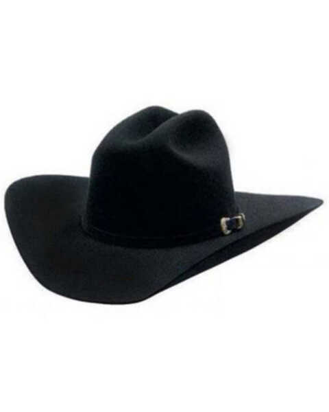 Serratelli Men's Black 5X Remington Beaver Felt Western Hat , Black, hi-res
