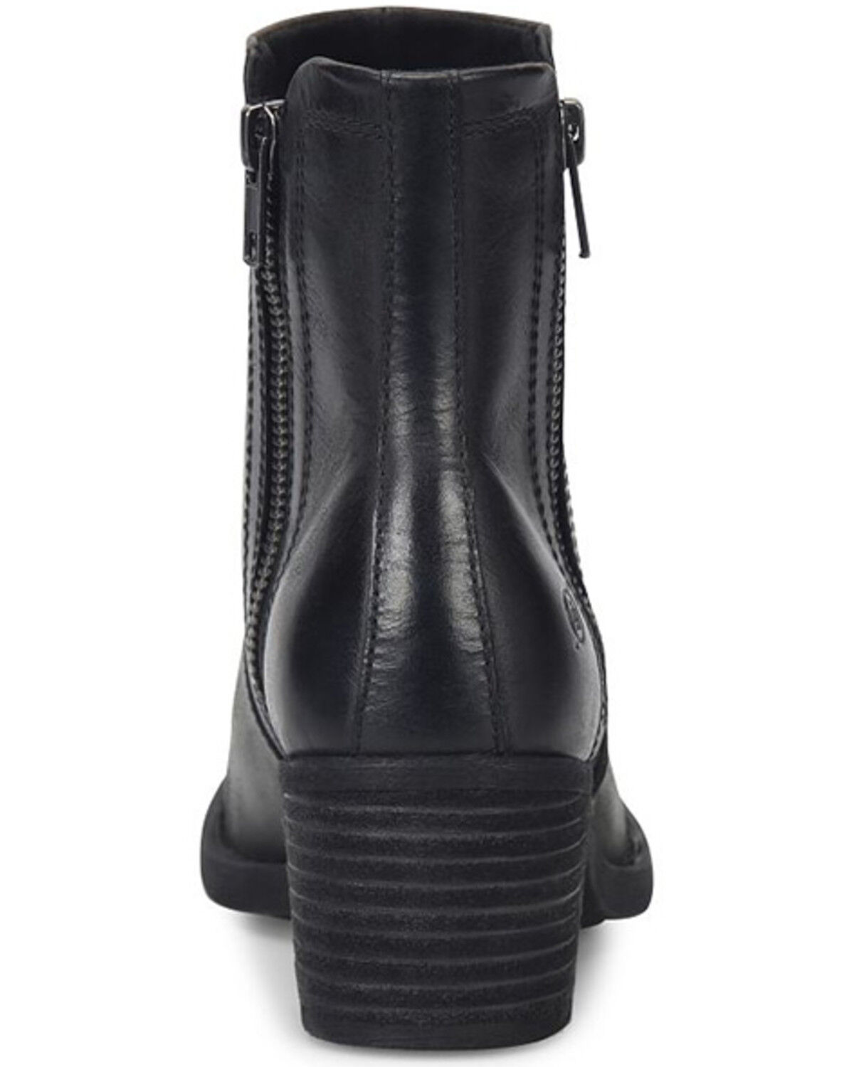 Image #5 - Born Women's Rigby Double Zipper Booties - Round Toe, Black, hi-res
