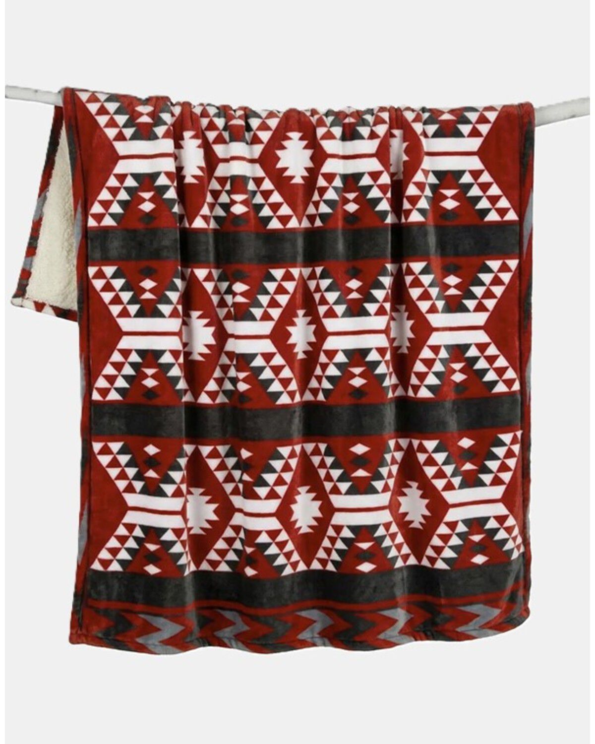 Image #1 - Carstens Home Utah Plush Sherpa Throw Blanket, Multi, hi-res