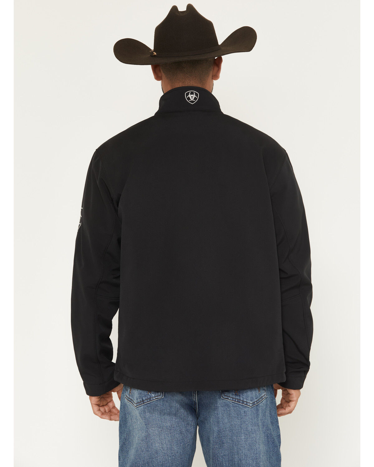 Image #4 - Ariat Men's Logo Concealed Carry Softshell Jacket, Black, hi-res