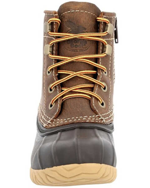 Image #4 - Georgia Boot Boys" Marshland Lace-Up Duck Boots - Round Toe , Brown, hi-res
