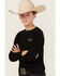 Image #2 - Cowboy Hardware Boys' Triple Barb Ghost Long Sleeve Graphic T-Shirt, Black, hi-res