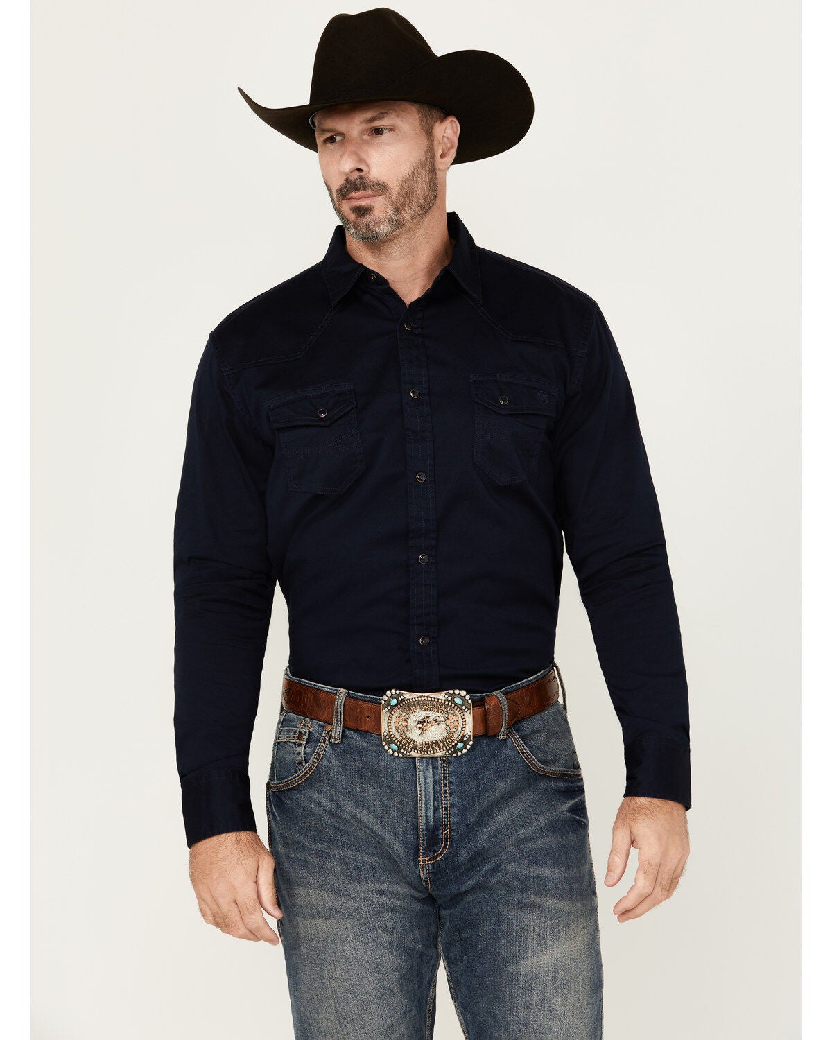 Product Name:  Cody James Men's Idaho Geo Print Short Sleeve Button-Down Stretch Western Shirt