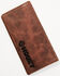 Hooey Men's Brown Southwestern Embossed Rodeo Wallet, Brown, hi-res