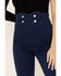 Flying Tomato Women's Super High Rise Flare Jeans, Blue, hi-res
