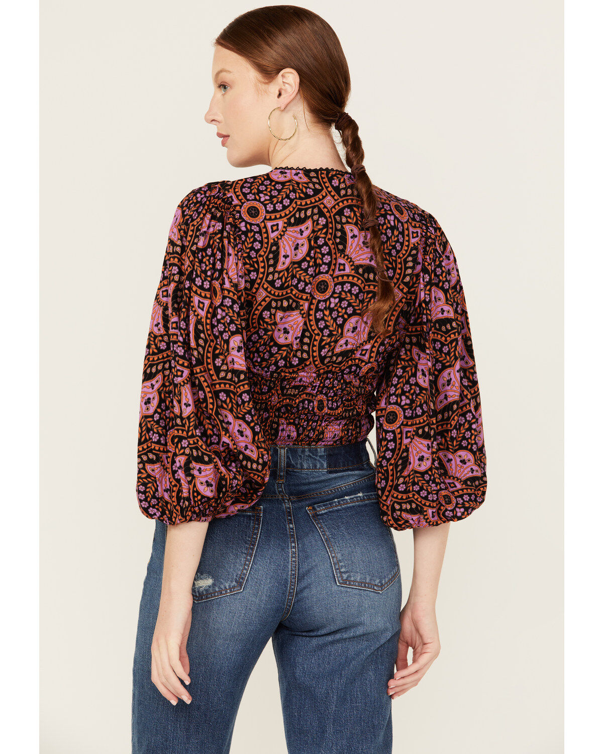 Image #4 - Jen's Pirate Booty Women's Rosalie Long Sleeve Print Top, Multi, hi-res