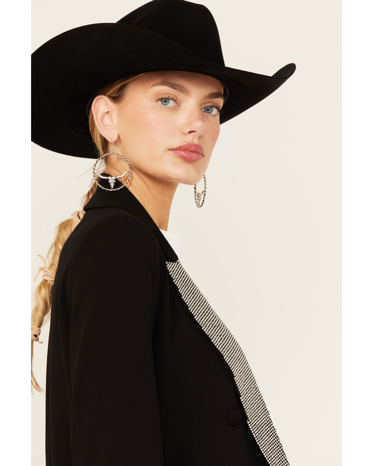 Boom Boom Jeans Women s Crystal Embellished Blazer Boot Barn